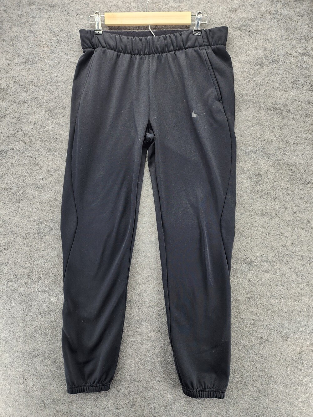 Nike Sweatpants Joggers Womens Small Pull On Black Ankle Zip Dri Fit